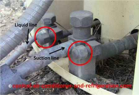 Refrigerant line valve