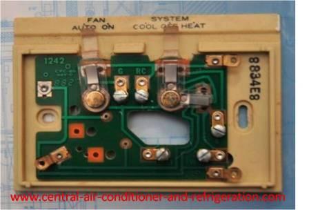 Central Air Conditioning Information How To Wire A Digital Thermostat