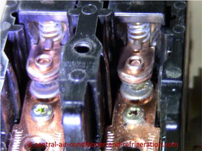 HVAC contactor top view