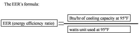 energy efficiency ratios or EER